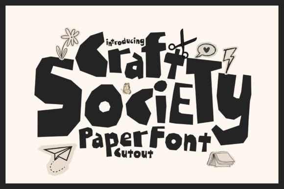 Craft Society: The Paper Cutout Font with Real Personality