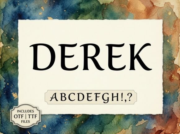 Derek: Command Attention with a Modern Stately Typeface