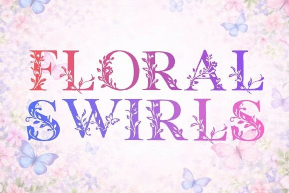 Floral Swirls: A Font for Elegant and Botanical Designs