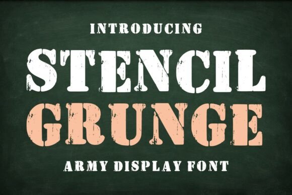 Stencil Grunge: A Font with Tactical Character and Vintage Appeal